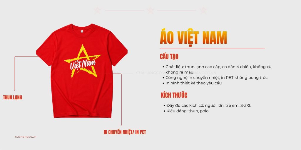 ao co do sao vang