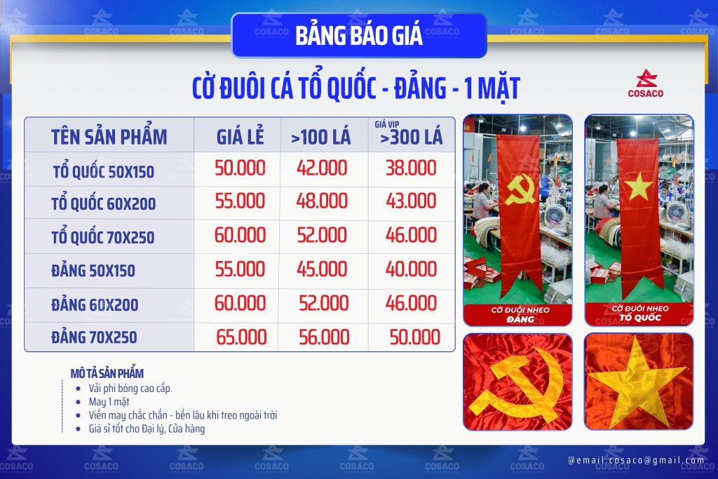 Cờ đuôi cá Tổ quốc và Đảng một mặt