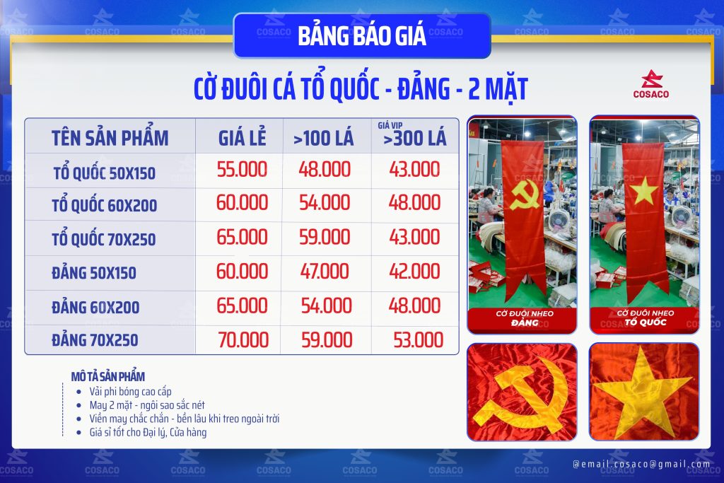 Cờ đuôi cá Tổ quốc và Đảng hai mặt