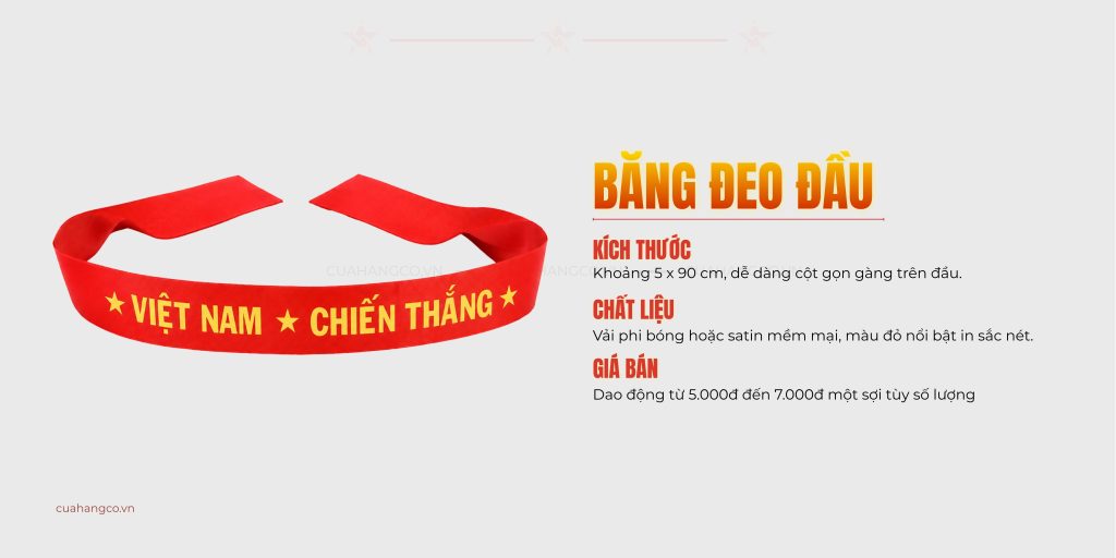 Băng đeo đầu cổ vũ in theo yêu cầu
