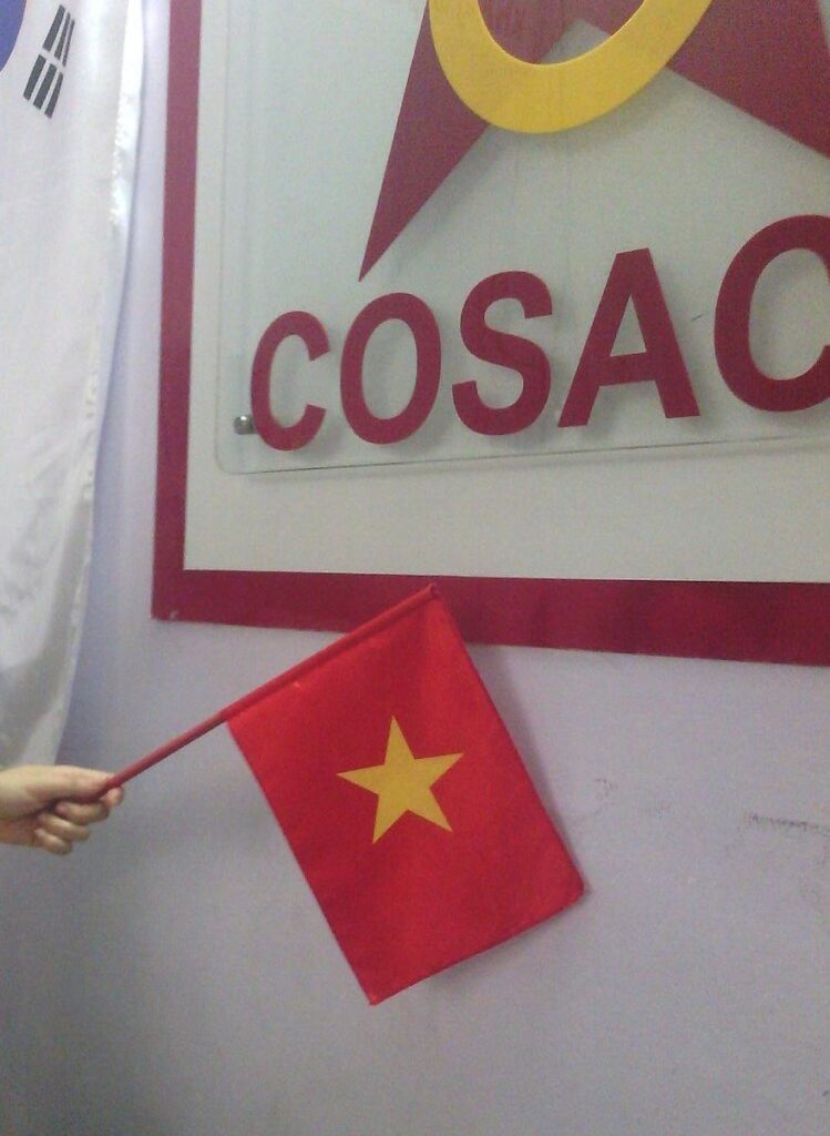 cờ cầm tay tổ quốc